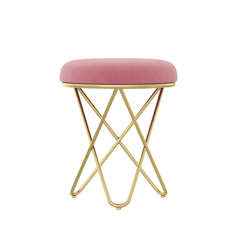 Hermoso Velvet Pouf otomano de color puro Color Round PiseButoman