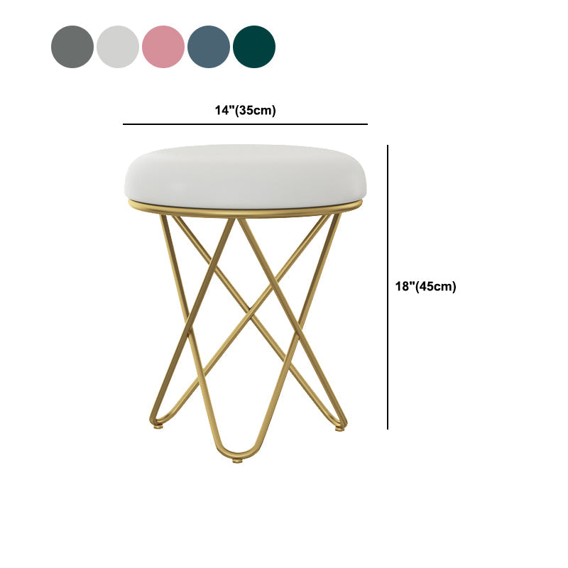 Hermoso Velvet Pouf otomano de color puro Color Round PiseButoman