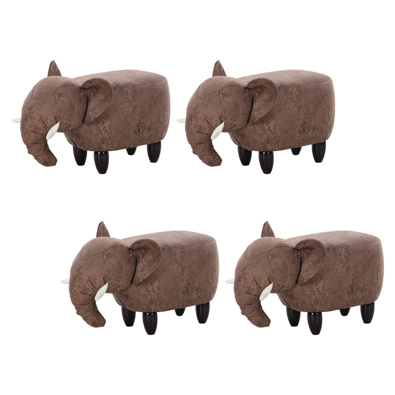 Contemporáneo de cuero de imitación tapizada otomana de otomana de forma especialidad Pouf