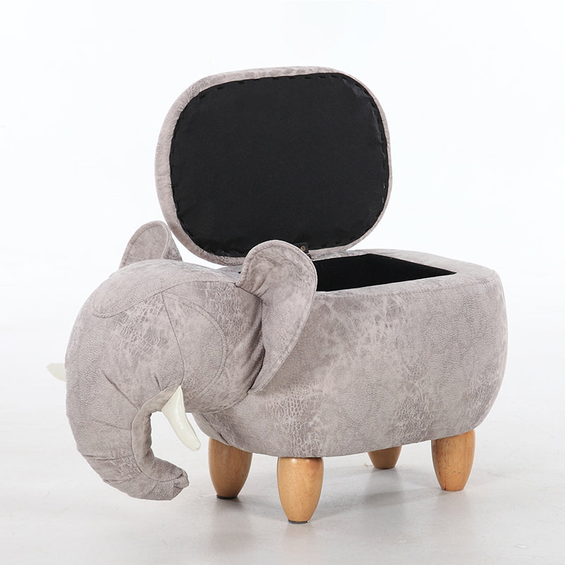 Contemporáneo de cuero de imitación tapizada otomana de otomana de forma especialidad Pouf