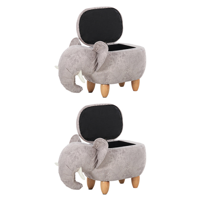 Contemporáneo de cuero de imitación tapizada otomana de otomana de forma especialidad Pouf