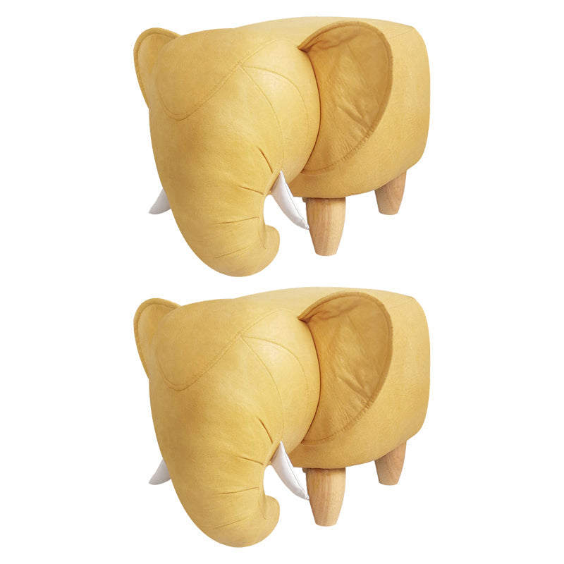 Contemporáneo de cuero de imitación tapizada otomana de otomana de forma especialidad Pouf