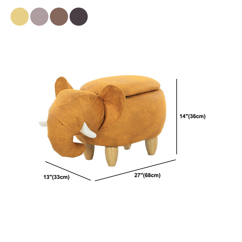 Contemporáneo de cuero de imitación tapizada otomana de otomana de forma especialidad Pouf