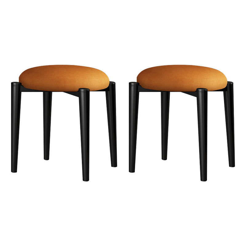 Estándar tapizado de cuero con falso otomano resistente al agua redonda contemporánea