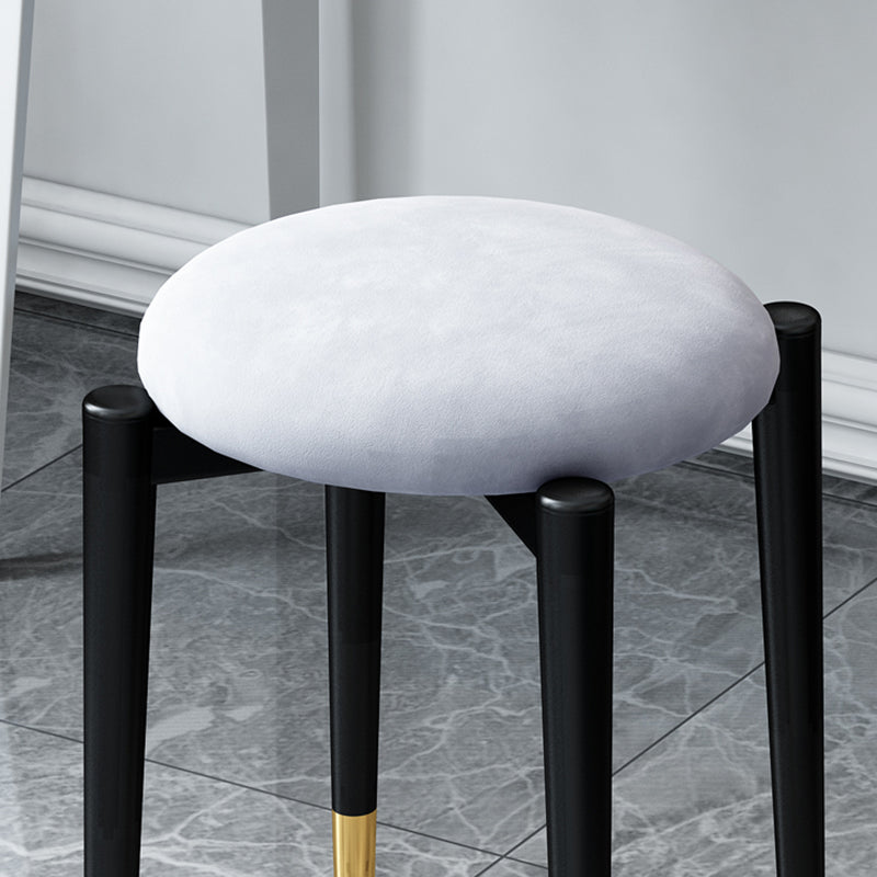 Estándar tapizado de cuero con falso otomano resistente al agua redonda contemporánea