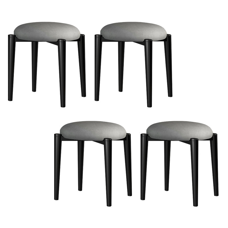 Estándar tapizado de cuero con falso otomano resistente al agua redonda contemporánea