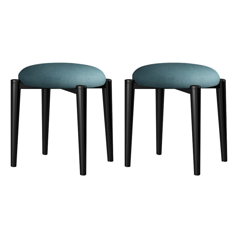 Estándar tapizado de cuero con falso otomano resistente al agua redonda contemporánea