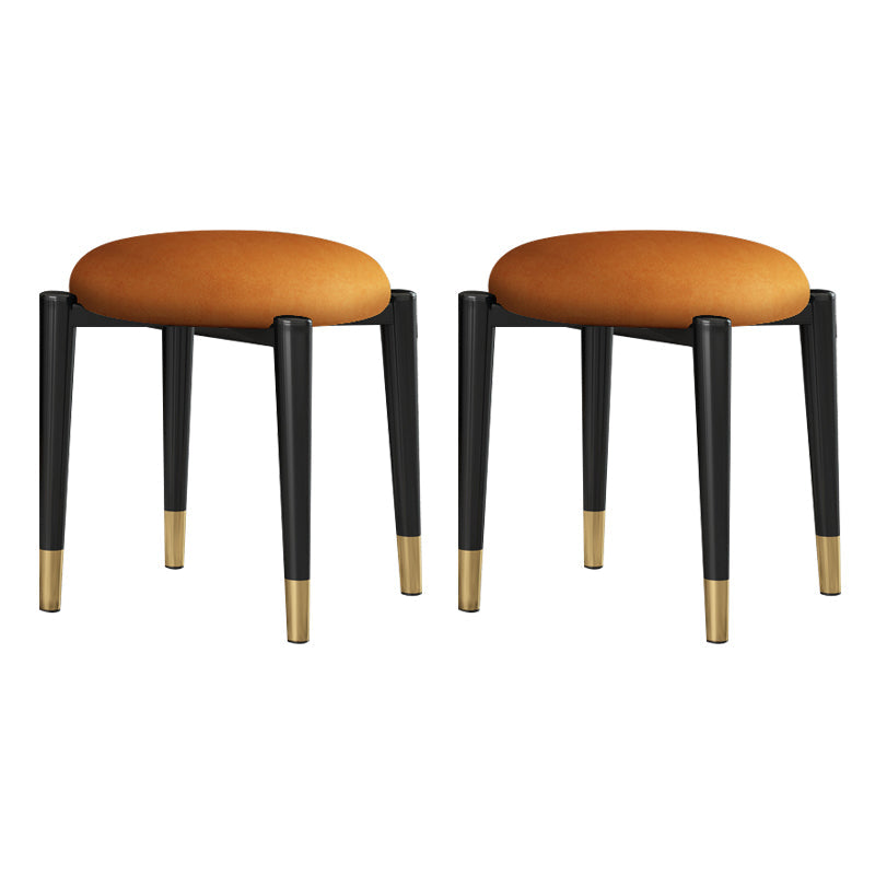 Estándar tapizado de cuero con falso otomano resistente al agua redonda contemporánea