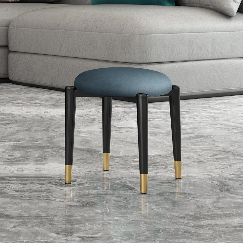 Estándar tapizado de cuero con falso otomano resistente al agua redonda contemporánea