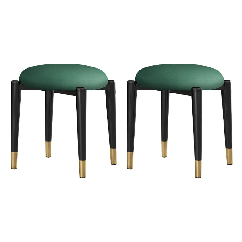 Estándar tapizado de cuero con falso otomano resistente al agua redonda contemporánea