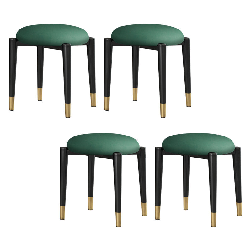 Estándar tapizado de cuero con falso otomano resistente al agua redonda contemporánea