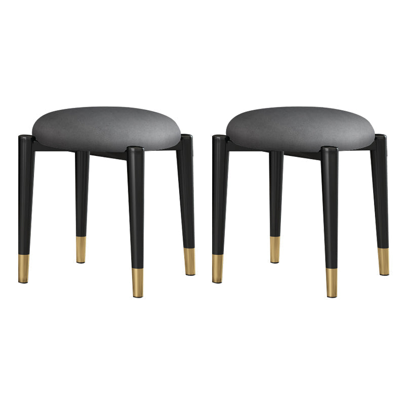 Estándar tapizado de cuero con falso otomano resistente al agua redonda contemporánea