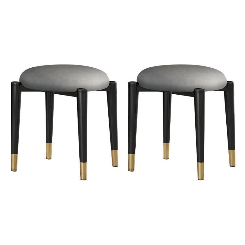 Estándar tapizado de cuero con falso otomano resistente al agua redonda contemporánea