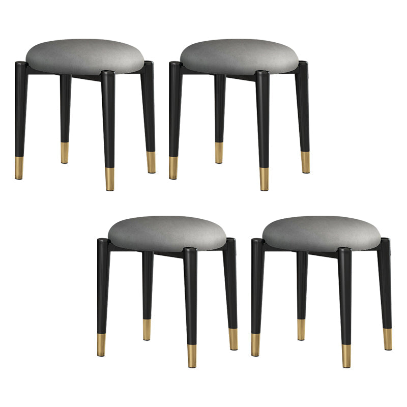 Estándar tapizado de cuero con falso otomano resistente al agua redonda contemporánea