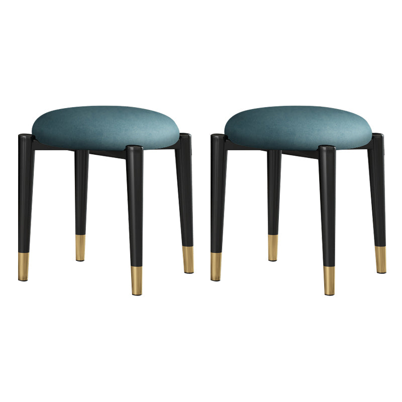 Estándar tapizado de cuero con falso otomano resistente al agua redonda contemporánea