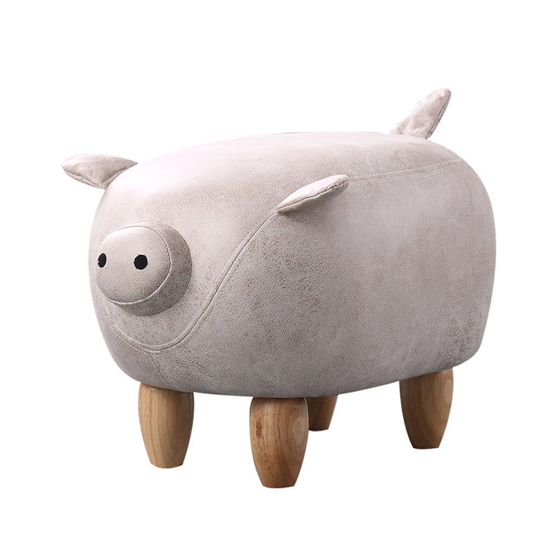 Pouf de cuero de falso especialidad otomana estándar contemporánea