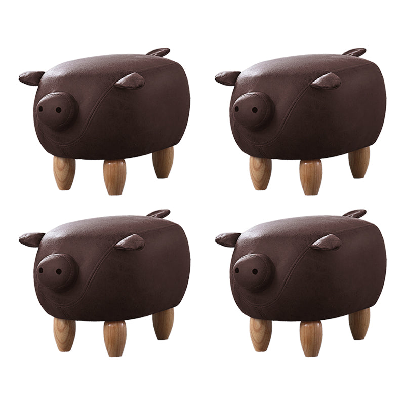 Pouf de cuero de falso especialidad otomana estándar contemporánea