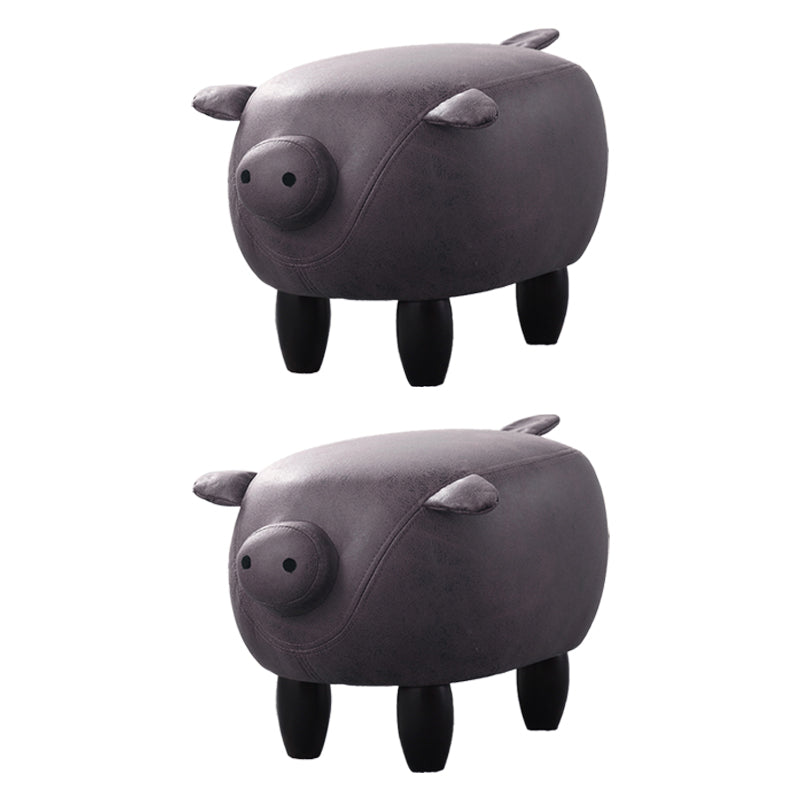 Spécialité ottomane standard contemporaine Pouf rembourré en cuir en cuir en cuir