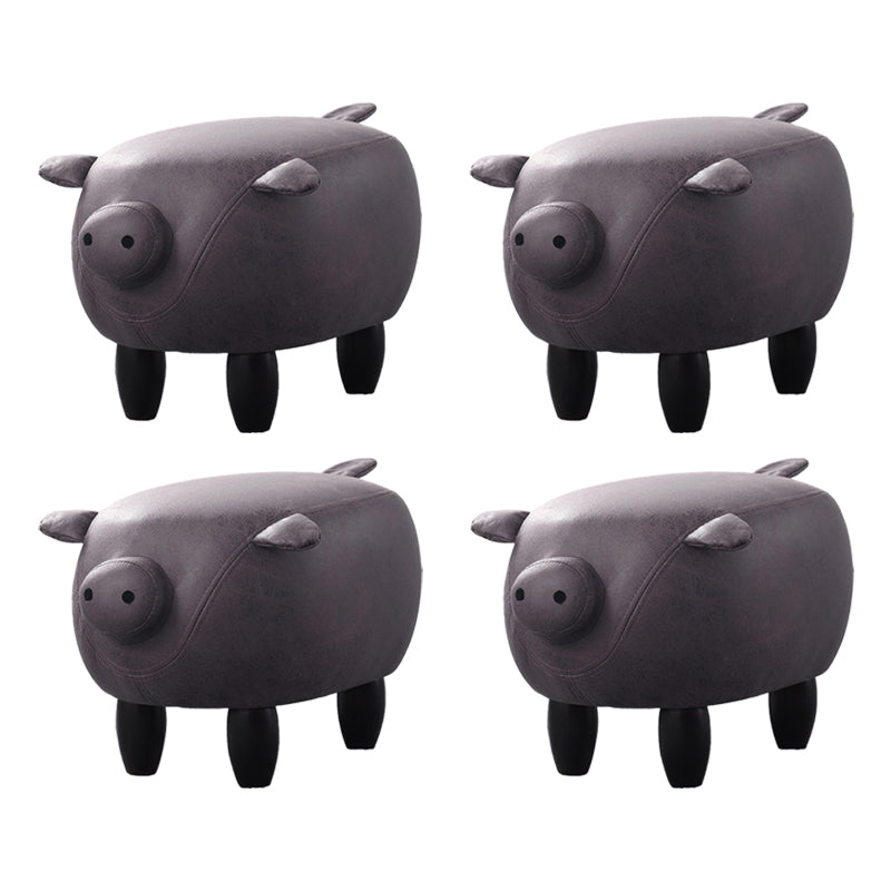 Pouf de cuero de falso especialidad otomana estándar contemporánea