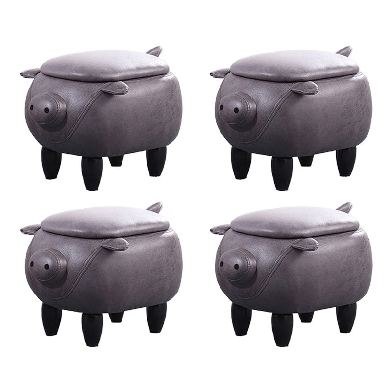 Spécialité ottomane standard contemporaine Pouf rembourré en cuir en cuir en cuir