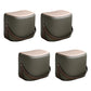 Contemporary Faux Leather Upholstered Ottoman Rectangle Standard Green 4 Piece Set Clearhalo 'furn' 'furn_ottomans_poufs' 'Furniture' 'Living Room Furniture' 'Ottomans & Poufs' 'ottomans_poufs' 5683606