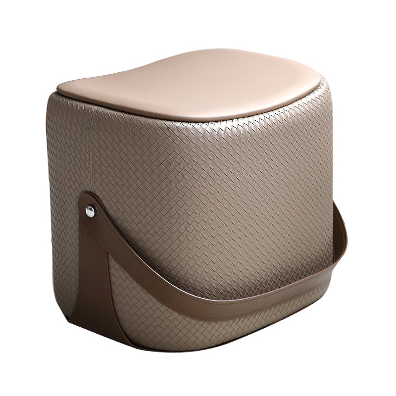 Contemporary Faux Leather Upholstered Ottoman Rectangle Standard Clearhalo 'furn' 'furn_ottomans_poufs' 'Furniture' 'Living Room Furniture' 'Ottomans & Poufs' 'ottomans_poufs' 5683609