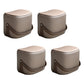 Contemporary Faux Leather Upholstered Ottoman Rectangle Standard Light Coffee 4 Piece Set Clearhalo 'furn' 'furn_ottomans_poufs' 'Furniture' 'Living Room Furniture' 'Ottomans & Poufs' 'ottomans_poufs' 5683635