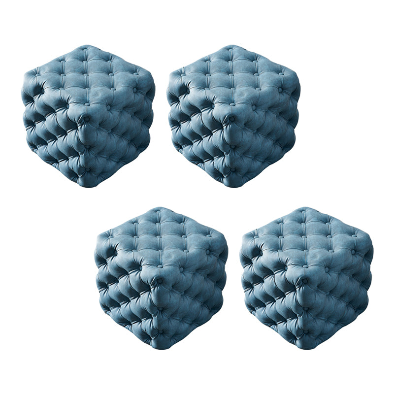 Forma quadrata contemporanea ottomana trapuntata e cubo resistente alla lacrime