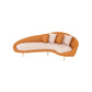 Faux Leather Curved Sofa with Slopped Arm for Living Room in Orange 90.5"L x 38"W x 33.5"H Clearhalo 'furn' 'furn_sofas' 'Furniture' 'Living Room Furniture' 'Sofa' 'sofas' 5683795
