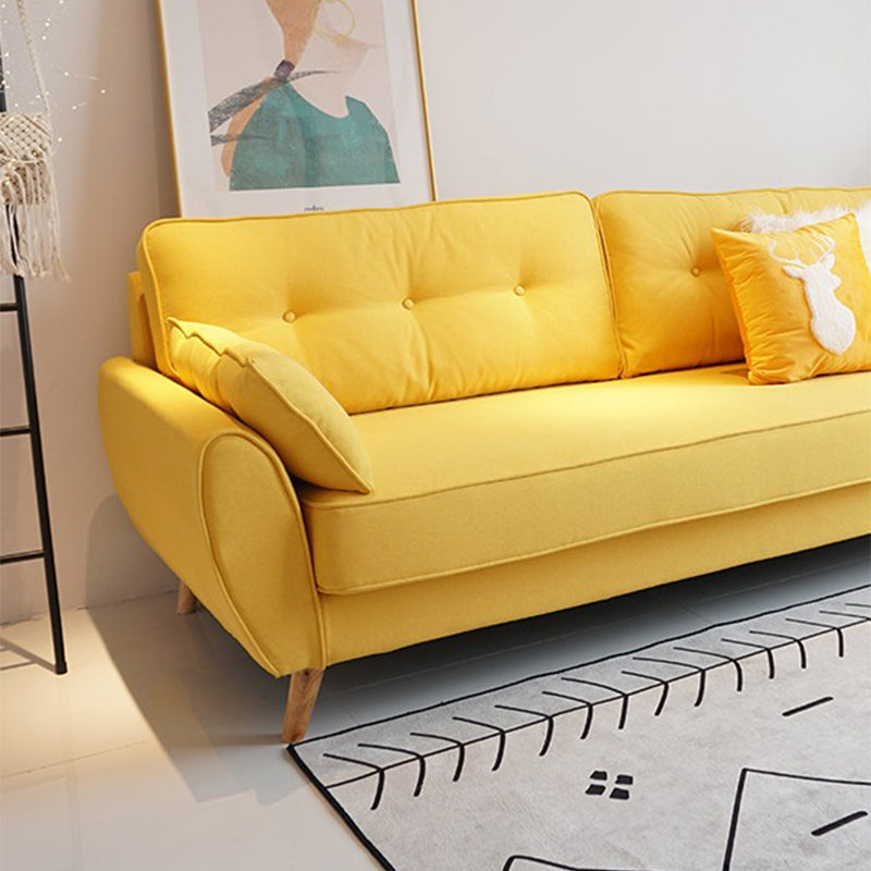 Contemporary Standard Sofa 35.43" Wide Flared Arm Sofa for Living Room