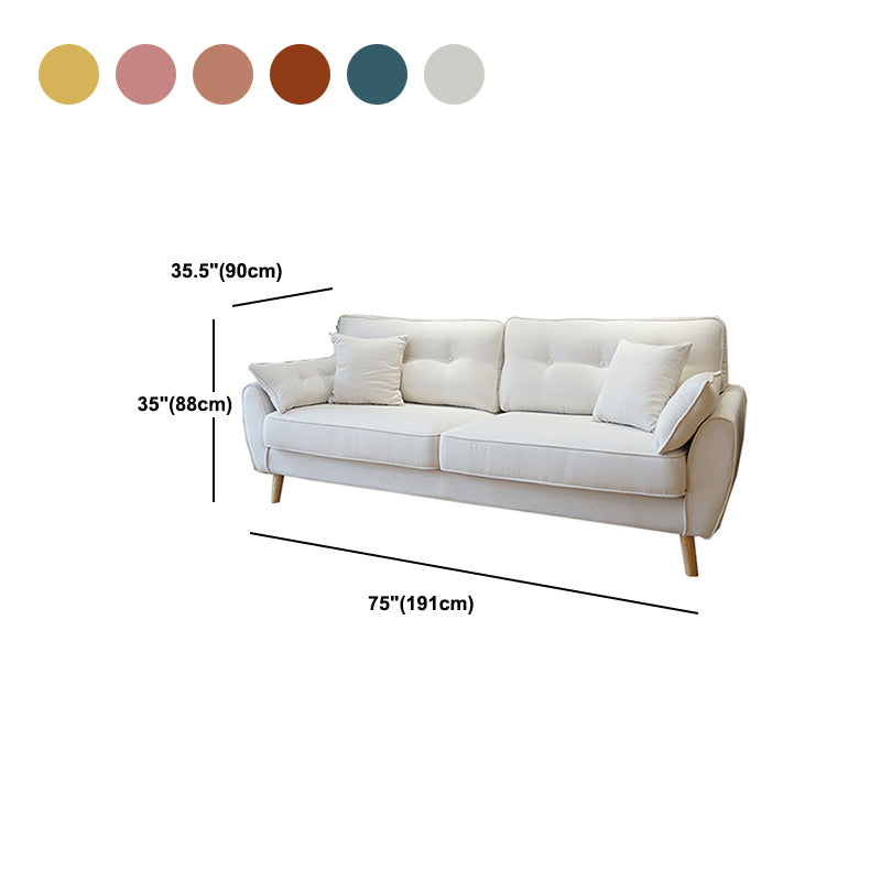 Contemporary Standard Sofa 35.43" Wide Flared Arm Sofa for Living Room