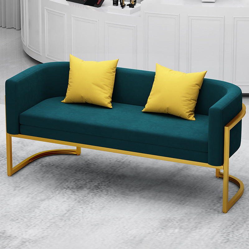 Tuxedo Arm Sofa 24.40" W x 29.52" H Velvet Sofa Standard Sofa 55"L x 24"W x 29.5"H Green Clearhalo 'furn' 'furn_sofas' 'Furniture' 'Living Room Furniture' 'Sofa' 'sofas' 5683932