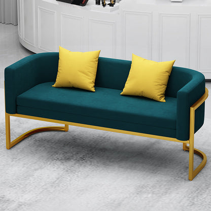 Tuxedo Arm Sofa 24.40" W x 29.52" H Velvet Sofa Standard Sofa 55"L x 24"W x 29.5"H Green Clearhalo 'furn' 'furn_sofas' 'Furniture' 'Living Room Furniture' 'Sofa' 'sofas' 5683932