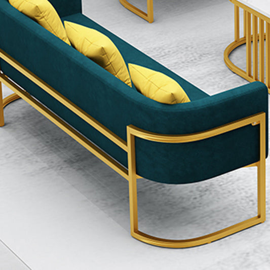 Tuxedo Arm Sofa 24.40" W x 29.52" H Velvet Sofa Standard Sofa Clearhalo 'furn' 'furn_sofas' 'Furniture' 'Living Room Furniture' 'Sofa' 'sofas' 5683937