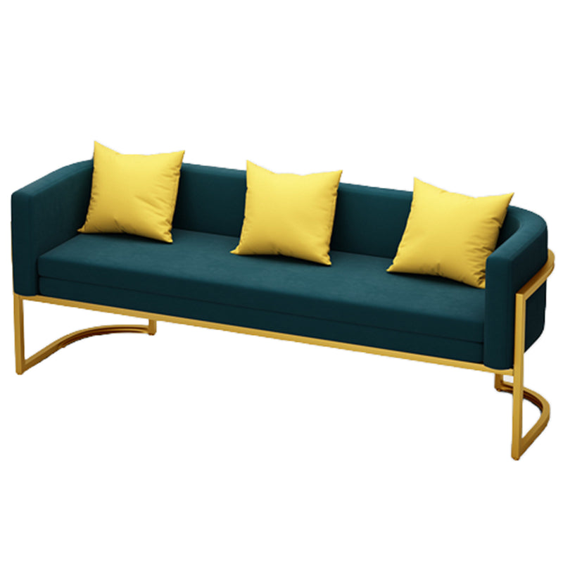 Tuxedo Arm Sofa 24.40" W x 29.52" H Velvet Sofa Standard Sofa Clearhalo 'furn' 'furn_sofas' 'Furniture' 'Living Room Furniture' 'Sofa' 'sofas' 5683938