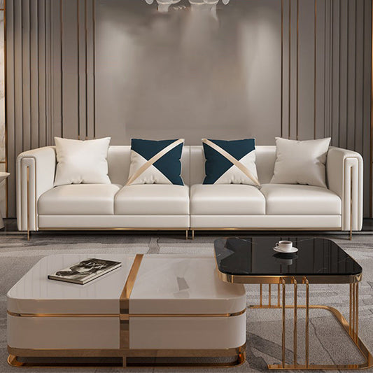 33,46 "breiter Smoking -Arm -Sofa weißes Standardsofa für Wohnzimmer