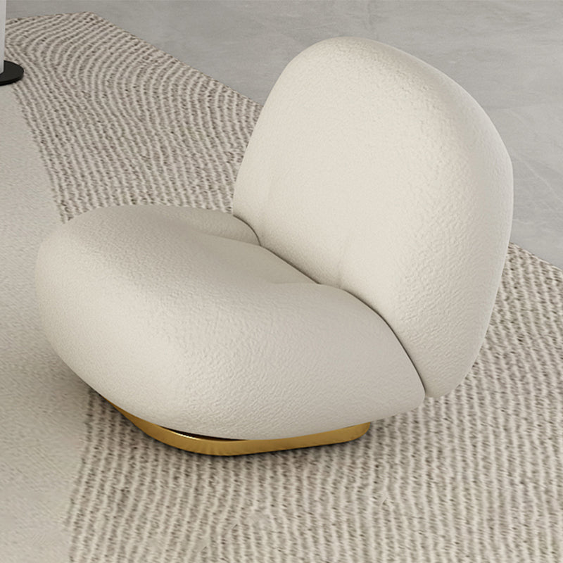 Divano di lana contemporaneo a bracciolo a braccia di divano posteriore in beige per soggiorno