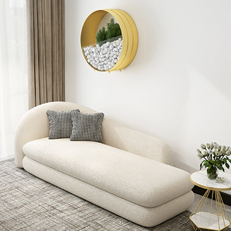 Sloped Arm Curved Sofa Contemporary Tight Back in Beige for Living Room Clearhalo 'furn' 'furn_sofas' 'Furniture' 'Living Room Furniture' 'Sofa' 'sofas' 5684006