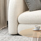 Sloped Arm Curved Sofa Contemporary Tight Back in Beige for Living Room Clearhalo 'furn' 'furn_sofas' 'Furniture' 'Living Room Furniture' 'Sofa' 'sofas' 5684012