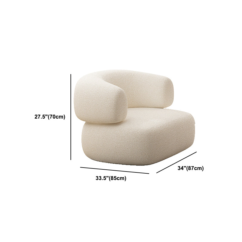 Sloped Arm Curved Sofa Contemporary Tight Back in Beige for Living Room Clearhalo 'furn' 'furn_sofas' 'Furniture' 'Living Room Furniture' 'Sofa' 'sofas' 5684017