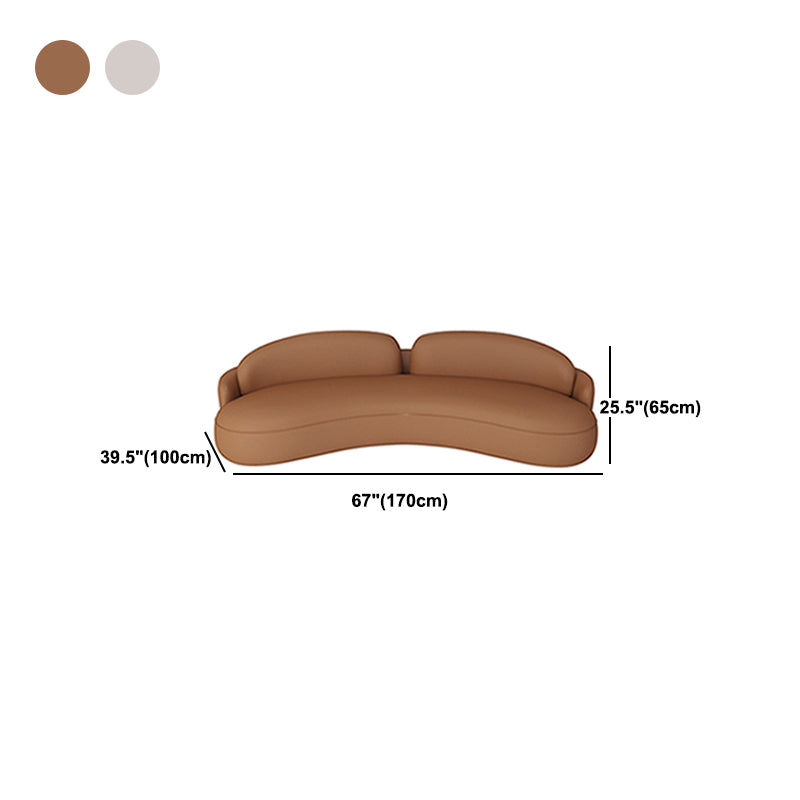 Coussins en cuir faux en cuir bras encastré 39,37 "Sofa large