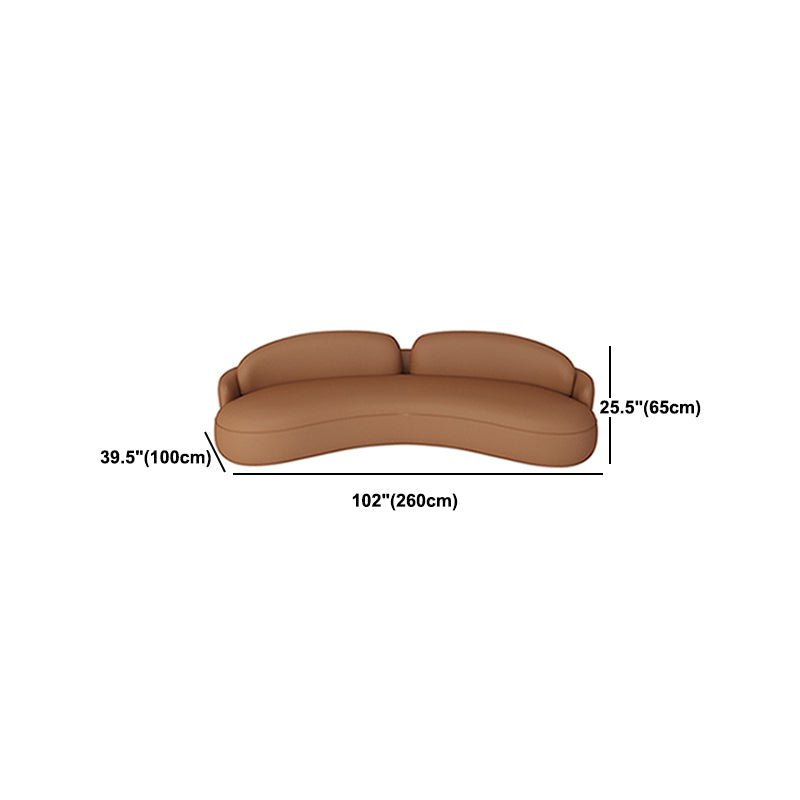 Coussins en cuir faux en cuir bras encastré 39,37 "Sofa large
