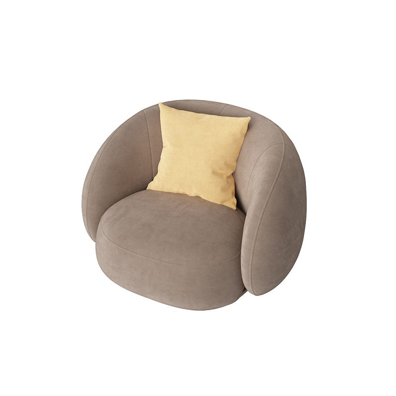 Contemporary Curved Sofa with Tight Back and Tuxedo Back for Living Room 35"L x 29.5"W x 24"H Coffee Clearhalo 'furn' 'furn_sofas' 'Furniture' 'Living Room Furniture' 'Sofa' 'sofas' 5684047