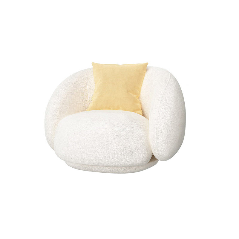 Contemporary Curved Sofa with Tight Back and Tuxedo Back for Living Room 35"L x 29.5"W x 24"H Off-White Clearhalo 'furn' 'furn_sofas' 'Furniture' 'Living Room Furniture' 'Sofa' 'sofas' 5684048