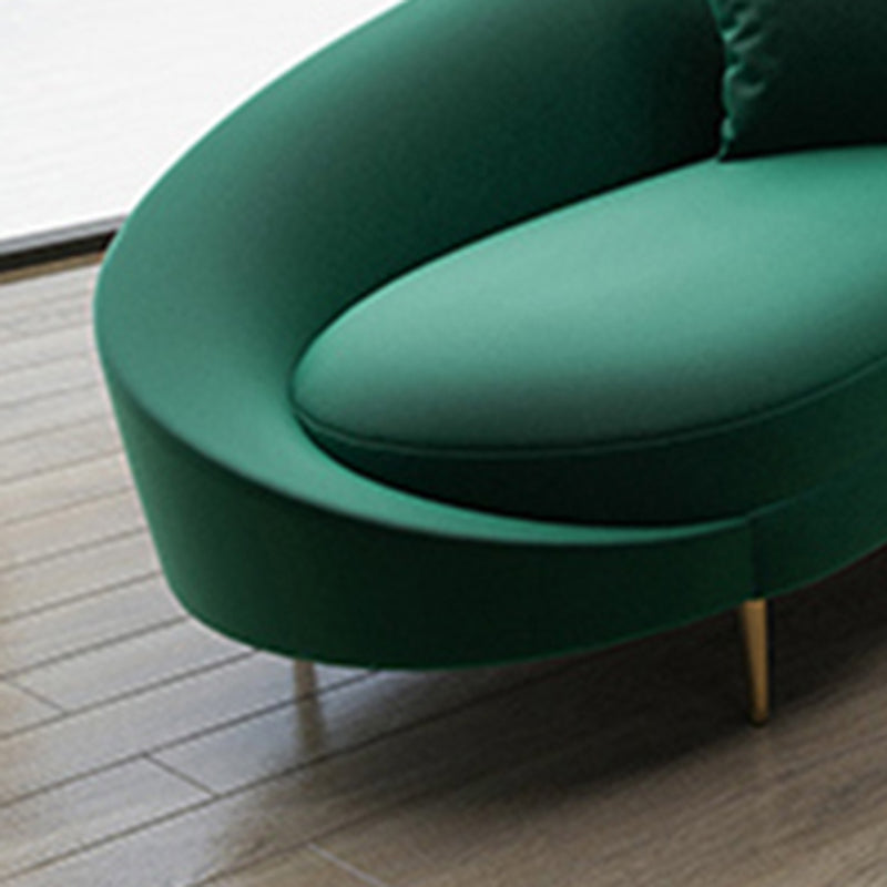 Divano curvo contemporaneo con braccio inclinata e schiena stretta per l'appartamento