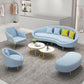 Contemporary Curved Sofa for Apartment 33.46" High Sloped Arm Sofa Clearhalo 'furn' 'furn_sofas' 'Furniture' 'Living Room Furniture' 'Sofa' 'sofas' 5684157