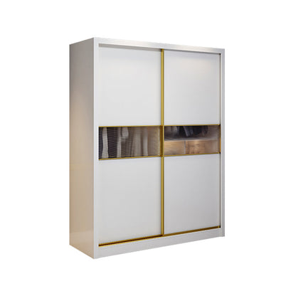 White Modern Wardrobe Armoire Wooden Wardrobe Cabinet with Drawer