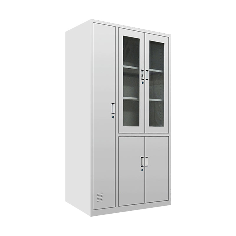 Metal Wardrobe Cabinet Contemporary Hinged Wardrobe Armoire for Bedroom Clearhalo 'Armoires & Wardrobes' 'armoires_wardrobes' 'Bedroom Furniture' 'furn' 'furn_armoires_wardrobes' 'Furniture' 5686010
