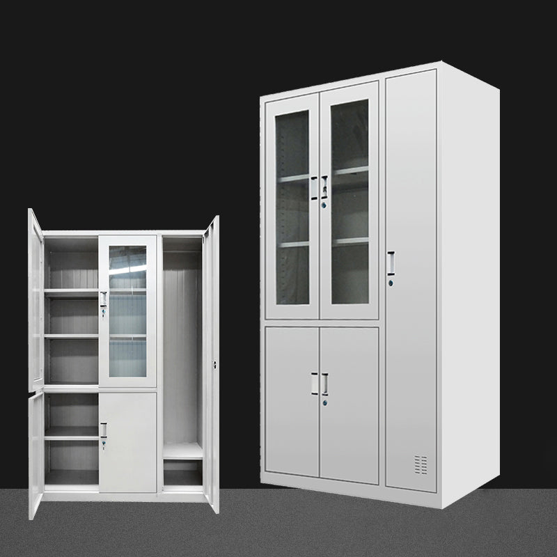 Metal Wardrobe Cabinet Contemporary Hinged Wardrobe Armoire for Bedroom 5 Clearhalo 'Armoires & Wardrobes' 'armoires_wardrobes' 'Bedroom Furniture' 'furn' 'furn_armoires_wardrobes' 'Furniture' 5686011