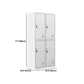 Metal Wardrobe Cabinet Contemporary Hinged Wardrobe Armoire for Bedroom Clearhalo 'Armoires & Wardrobes' 'armoires_wardrobes' 'Bedroom Furniture' 'furn' 'furn_armoires_wardrobes' 'Furniture' 5686015